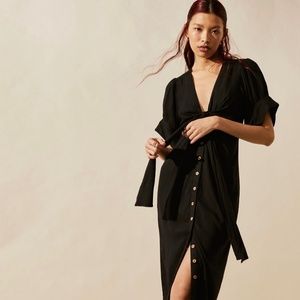 NWT Free People Black Vintage Summer Midi Medium